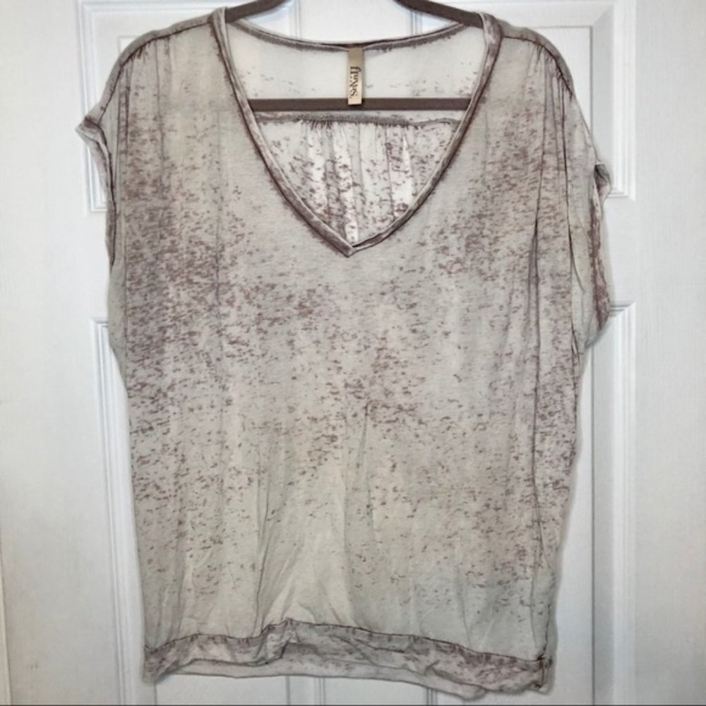 FLUXUS Oversized V Neck Soft Tee